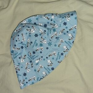 Disney Parks Frozen Olaf Infant Baby Sun Bucket Hat w Chin Strap Blue Snowman